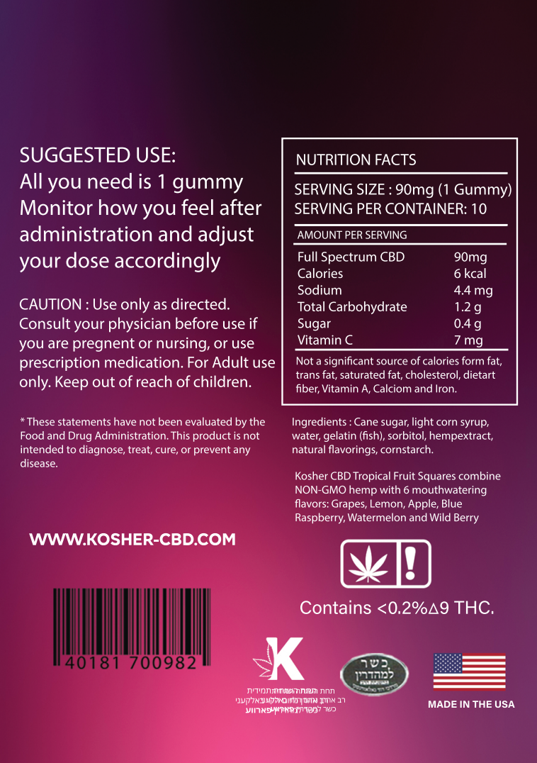 CBD GUMMIES 900MG (3 Pack) VEGAN