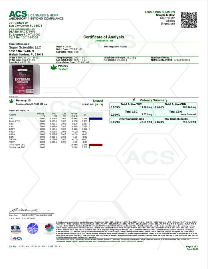 CBD GUMMIES 2000 MG (3 Pack) VEGAN