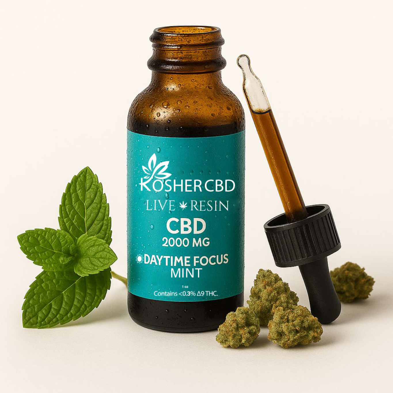 LIVE RESIN CBD DAY OIL MINT 2000MG