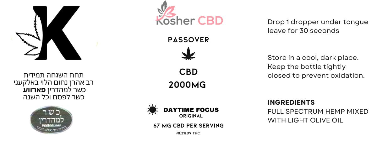 (Preorder) PASSOVER  CBD DAY OIL