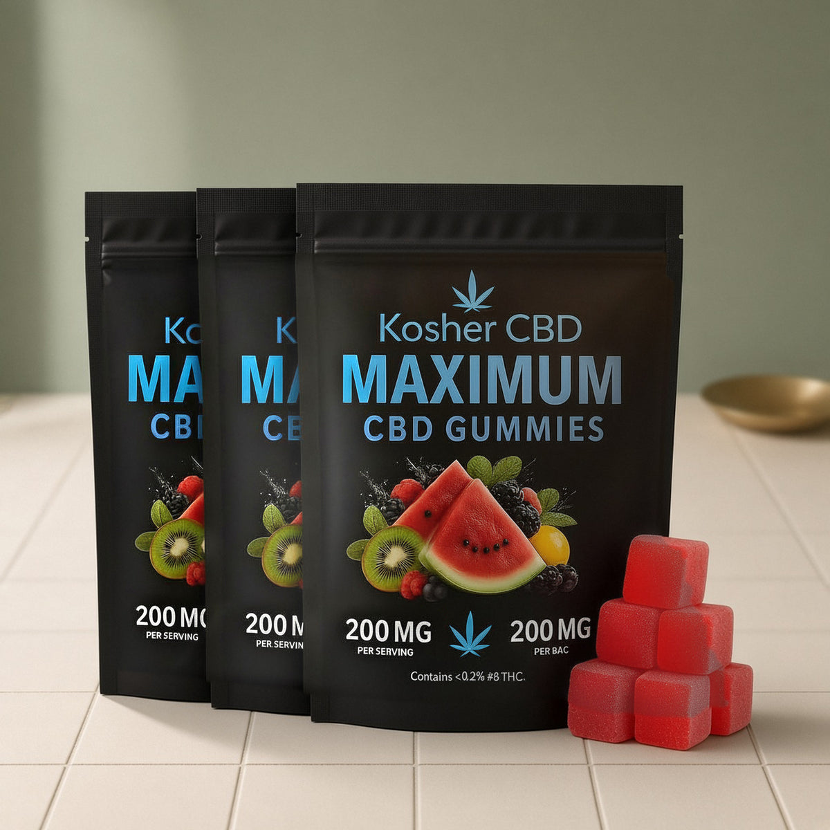 CBD GUMMIES 2000 MG (3 Pack) VEGAN
